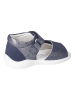 PEPINO Leder-Sandalen in Dunkelblau/ Silber