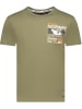 Geographical Norway Koszulka "Jholme" w kolorze khaki