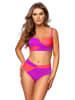 Meriell Club Bikini-Oberteil in Lila/ Rot