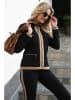 Bleu d'Azur Übergangsjacke "Brooke" in Schwarz/ Beige
