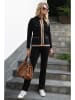 Bleu d'Azur Übergangsjacke "Brooke" in Schwarz/ Beige