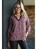 Bleu d'Azur Bluse "Janice" in Pink/ Weiß/ Schwarz
