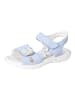 Ricosta Leder-Sandalen "Carola" in Hellblau/ Weiß