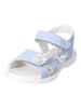 Ricosta Leder-Sandalen "Carola" in Hellblau/ Weiß