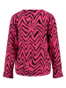 KEY LARGO Bluse "Party" in Pink/ Schwarz