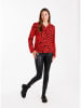 KEY LARGO Bluse "Party" in Rot/ Schwarz