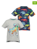 Blue Seven 2er-Set: Shirts in Grau/ Dunkelblau/ Bunt