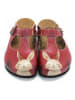 Calceo Clogs rood/crème