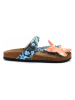 Calceo Teenslippers donkerblauw/lichtblauw/oranje