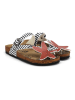 Calceo Teenslippers zwart/wit/lichtbruin