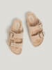 Pepe Jeans FOOTWEAR Skórzane klapki w kolorze beżowym