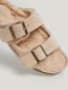 Pepe Jeans FOOTWEAR Skórzane klapki w kolorze beżowym