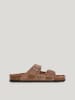 Pepe Jeans FOOTWEAR Skórzane klapki w kolorze brązowym