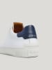 Pepe Jeans FOOTWEAR Leder-Sneakers in Weiß/ Dunkelblau