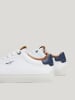 Pepe Jeans FOOTWEAR Leder-Sneakers in Weiß/ Dunkelblau