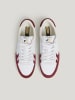 Pepe Jeans FOOTWEAR Leren sneakers wit/rood
