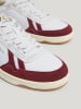 Pepe Jeans FOOTWEAR Leder-Sneakers in Weiß/ Rot