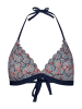 Skiny Bikini-Oberteil in Grau/ Dunkelblau