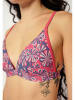 Skiny Bikini-Oberteil in Blau/ Pink