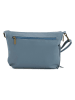 Lucca Baldi Leder-Umhängetasche "Cetona" in Hellblau - (B)24 x (H)18 x (T)4 cm