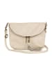 Lucca Baldi Leder-Umhängetasche "Cetona" in Creme - (B)24 x (H)18 x (T)4 cm