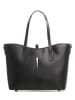 Lucca Baldi Leder-Schultertasche "Montecarlo" in Schwarz - (B)36 x (H)27 x (T)14 cm