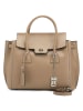Lucca Baldi Leren handtas "Pomarance" beige - (B)40 x (H)40 x (D)14 cm