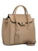 Lucca Baldi Leren handtas "Pomarance" beige - (B)40 x (H)40 x (D)14 cm