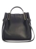 Lucca Baldi Leren handtas "Vinci" zwart - (B)33 x (H)28 x (D)13 cm