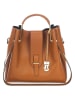 Lucca Baldi Leren handtas "Vinci" lichtbruin - (B)33 x (H)28 x (D)13 cm