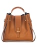 Lucca Baldi Leder-Henkeltasche "Vinci" in Hellbraun - (B)33 x (H)28 x (T)13 cm