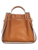Lucca Baldi Leren handtas "Vinci" lichtbruin - (B)33 x (H)28 x (D)13 cm