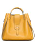 Lucca Baldi Leren handtas "Vinci" geel - (B)33 x (H)28 x (D)13 cm