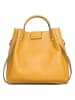 Lucca Baldi Leren handtas "Vinci" geel - (B)33 x (H)28 x (D)13 cm