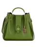 Lucca Baldi Leder-Henkeltasche "Vinci" in Grün - (B)33 x (H)28 x (T)13 cm