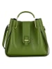 Lucca Baldi Leder-Henkeltasche "Vinci" in Grün - (B)33 x (H)28 x (T)13 cm