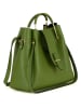 Lucca Baldi Leder-Henkeltasche "Vinci" in Grün - (B)33 x (H)28 x (T)13 cm