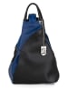 Lucca Baldi Leder-Rucksack "Novara" in Schwarz/ Blau - (B)29 x (H)34 x (T)13 cm