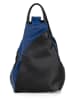 Lucca Baldi Leder-Rucksack "Novara" in Schwarz/ Blau - (B)29 x (H)34 x (T)13 cm