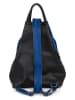 Lucca Baldi Leder-Rucksack "Novara" in Schwarz/ Blau - (B)29 x (H)34 x (T)13 cm