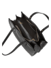 Lucca Baldi Leder-Schultertasche "Molina" in Schwarz - (B)34 x (H)27 x (T)14 cm
