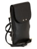 Lucca Baldi Leder-Handytasche "Orvieto" in Schwarz - (B)14 x (H)21 x (T)1 cm