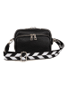 Lucca Baldi Leder-Umhängetasche "Feltre" in Schwarz - (B)19 x (H)15 x (T)7 cm