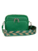 Lucca Baldi Leder-Umhängetasche "Feltre" in Grün - (B)19 x (H)15 x (T)7 cm