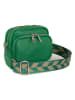 Lucca Baldi Leder-Umhängetasche "Feltre" in Grün - (B)19 x (H)15 x (T)7 cm
