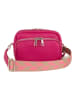 Lucca Baldi Leren schoudertas "Feltre" roze - (B)19 x (H)15 x (D)7 cm