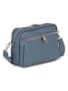 Lucca Baldi Leren schoudertas "Feltre" blauw - (B)19 x (H)15 x (D)7 cm