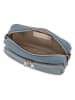 Lucca Baldi Leren schoudertas "Feltre" blauw - (B)19 x (H)15 x (D)7 cm