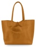 Lucca Baldi Leder-Schultertasche "Spoleto" in Hellbraun - (B)34 x (H)28 x (T)14 cm
