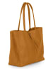 Lucca Baldi Leder-Schultertasche "Spoleto" in Hellbraun - (B)34 x (H)28 x (T)14 cm